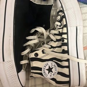 Half black half zebra print